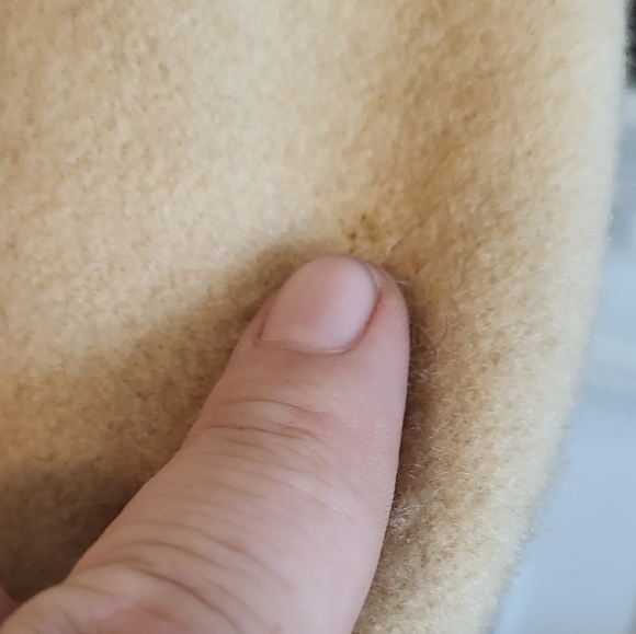 Vintage 40s Oriental by J.J. O'Donnell Beige Cashmere Swing Coat with Fur Collar - Picture 11 of 16